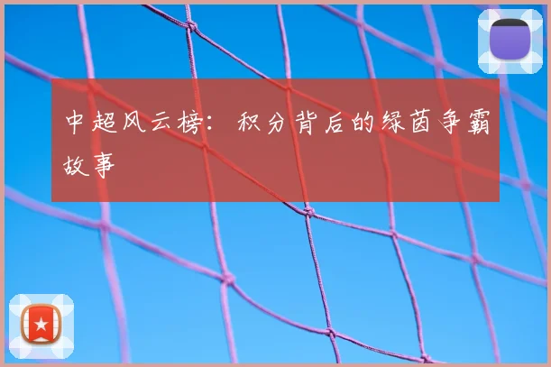 中超风云榜:积分背后的绿茵争霸故事